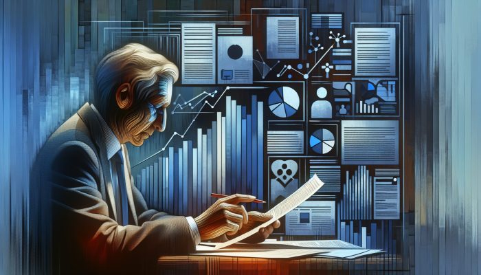 Top Debt Consolidation Strategies for Retirees: Your Complete Guide to Financial Freedom | DCL A retiree analysing financial documents and credit reports, focused on maintaining a high credit score for debt consolidation loan eligibility.