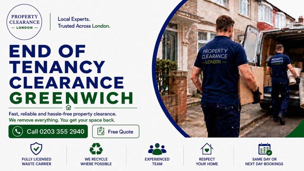 End of Tenancy Clearance Expert Services in Greenwich